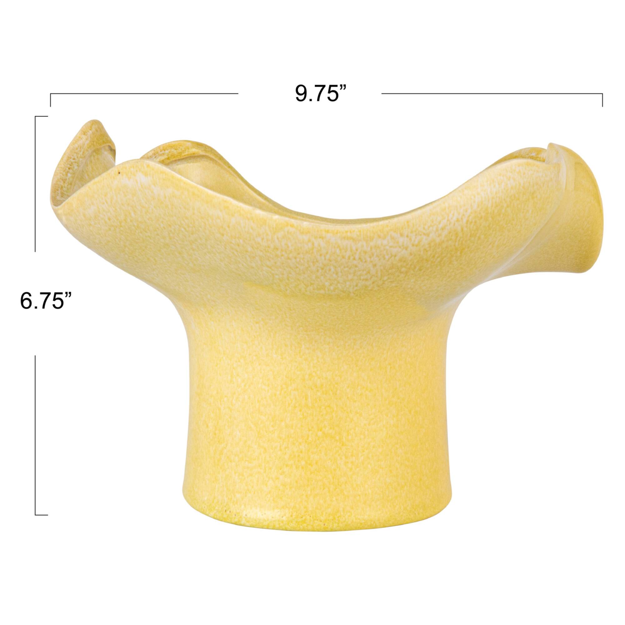 Hello Honey® 6.75" Yellow Sunbeam Stoneware Planter Bowl